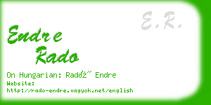 endre rado business card